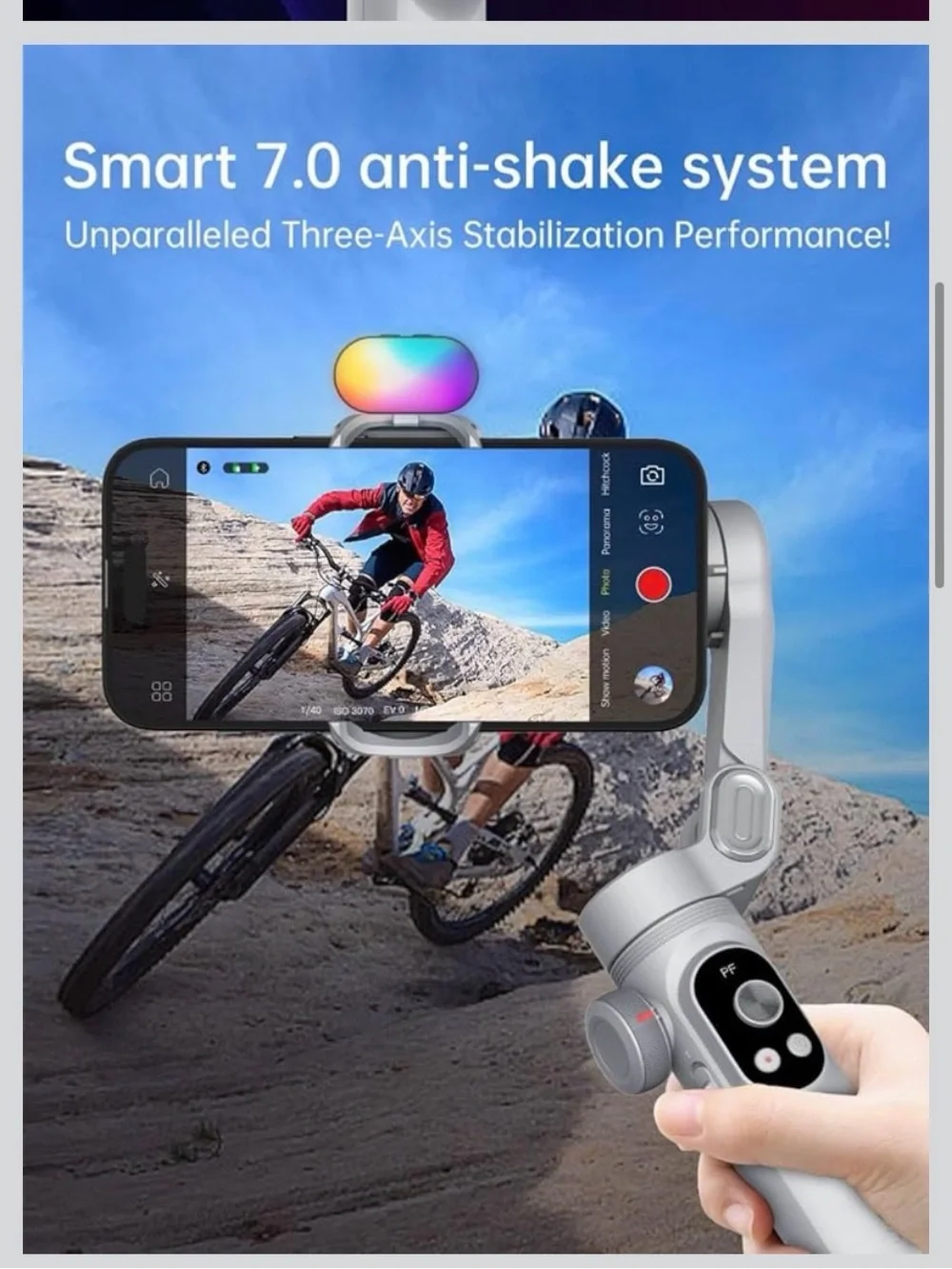 AOCHUAN iPhone Gimbal, 3-Axis Gimbal Stabilizer for Smartphone